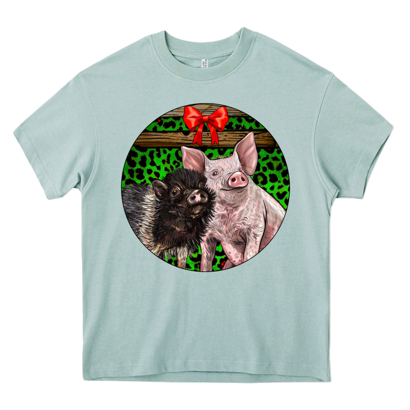 Christmas Pig Heavy Core Tee by LillyAllenDesigns | Teevron