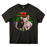 Asphalt christmas pig Heavy Core Tee - LillyAllenDesigns