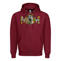 Burgundy hampshire sheep mom Mother's Day Zipper Hoodie - LillyAllenDesigns