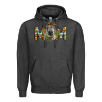 Charcoal Heather hampshire sheep mom Mother's Day Zipper Hoodie - LillyAllenDesigns
