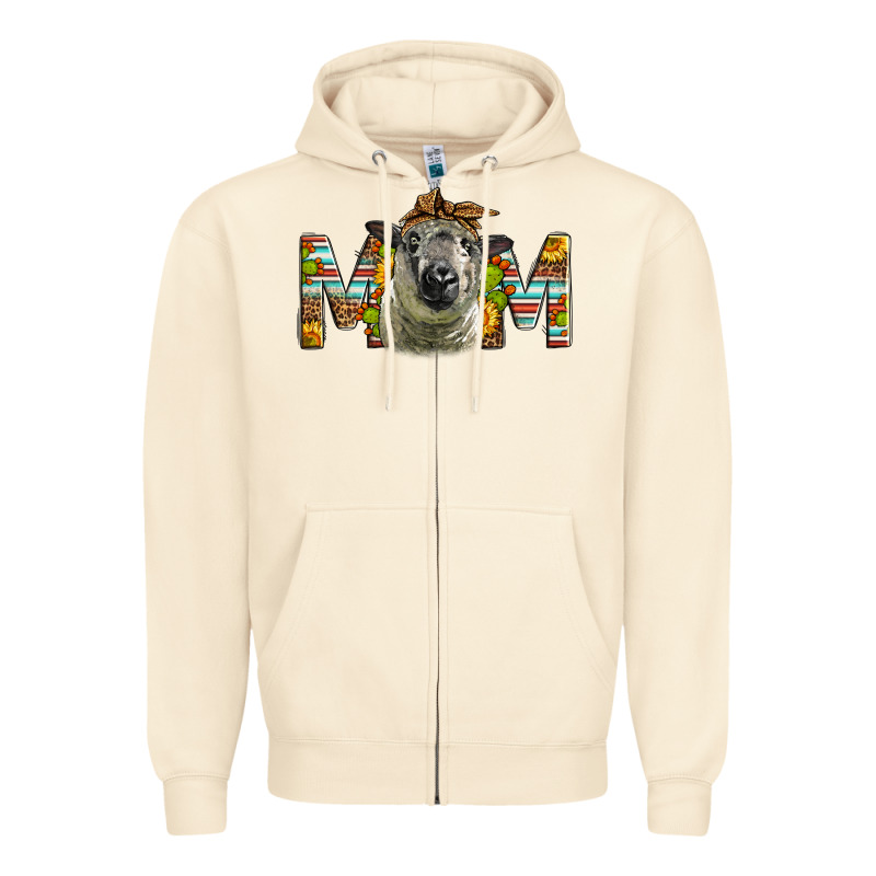 Hampshire Sheep Mom Mother's Day Zipper Hoodie by LillyAllenDesigns | Teevron