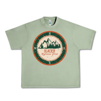 Oil Green Glacier National Park Urban Heavy Tee - minhPixels