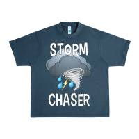Midnight Navy Kids Storm Chaser Boys Storm Hunter Tornado Gift Urban Heavy Tee - minhPixels