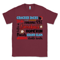 Burgundy baseball typography words Classic Tee - Artiststas
