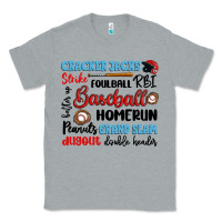 Heather Grey baseball typography words Classic Tee - Artiststas