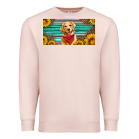 Pale Pink golden retriever license plate Premium Sweatshirt - Artiststas