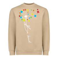 Mushroom Dandelion Autism Puzzle Be Kind Heavyweight Sweatshirt - CowhideDigitalArt