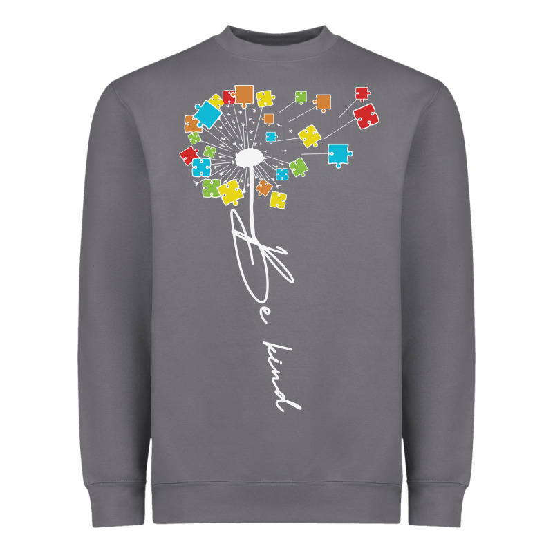 Dandelion Autism Puzzle Be Kind Heavyweight Sweatshirt by CowhideDigitalArt | Teevron