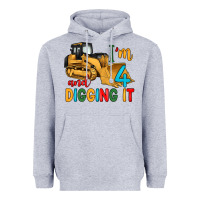Heather Grey i'm 4 and digging it Heavyweight Hoodie - Artiststas