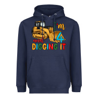 Navy i'm 4 and digging it Heavyweight Hoodie - Artiststas