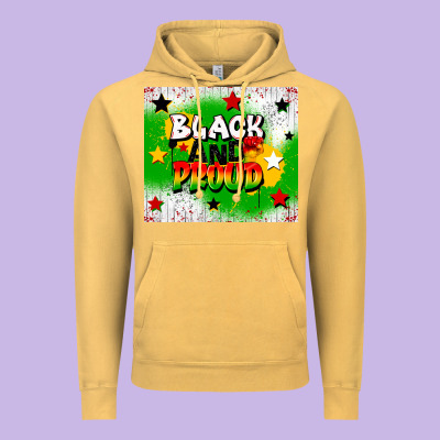 Black And Proud Vintage Hoodie Designed By Cowgirlartshop