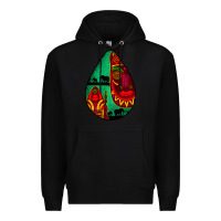 Black african masks teardrop  3 Premium Hoodie - BundleAndBundleShop