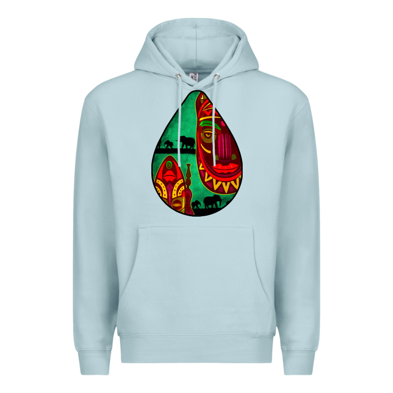 African Masks Teardrop  3 Premium Hoodie by BundleAndBundleShop | Teevron