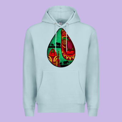 African Masks Teardrop  3 Premium Hoodie Designed By Bundleandbundleshop