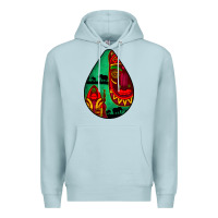 Blue Mist african masks teardrop  3 Premium Hoodie - BundleAndBundleShop