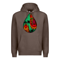 Coffee african masks teardrop  3 Premium Hoodie - BundleAndBundleShop