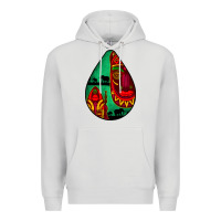 Dove Grey african masks teardrop  3 Premium Hoodie - BundleAndBundleShop