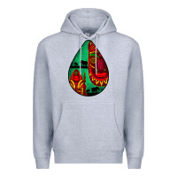 Heather Grey african masks teardrop  3 Premium Hoodie - BundleAndBundleShop