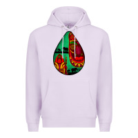 Lilac african masks teardrop  3 Premium Hoodie - BundleAndBundleShop