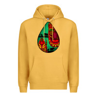 Mustard african masks teardrop  3 Premium Hoodie - BundleAndBundleShop
