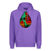 Purple african masks teardrop  3 Premium Hoodie - BundleAndBundleShop