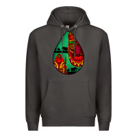 Smoke african masks teardrop  3 Premium Hoodie - BundleAndBundleShop