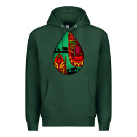 Sports Green african masks teardrop  3 Premium Hoodie - BundleAndBundleShop