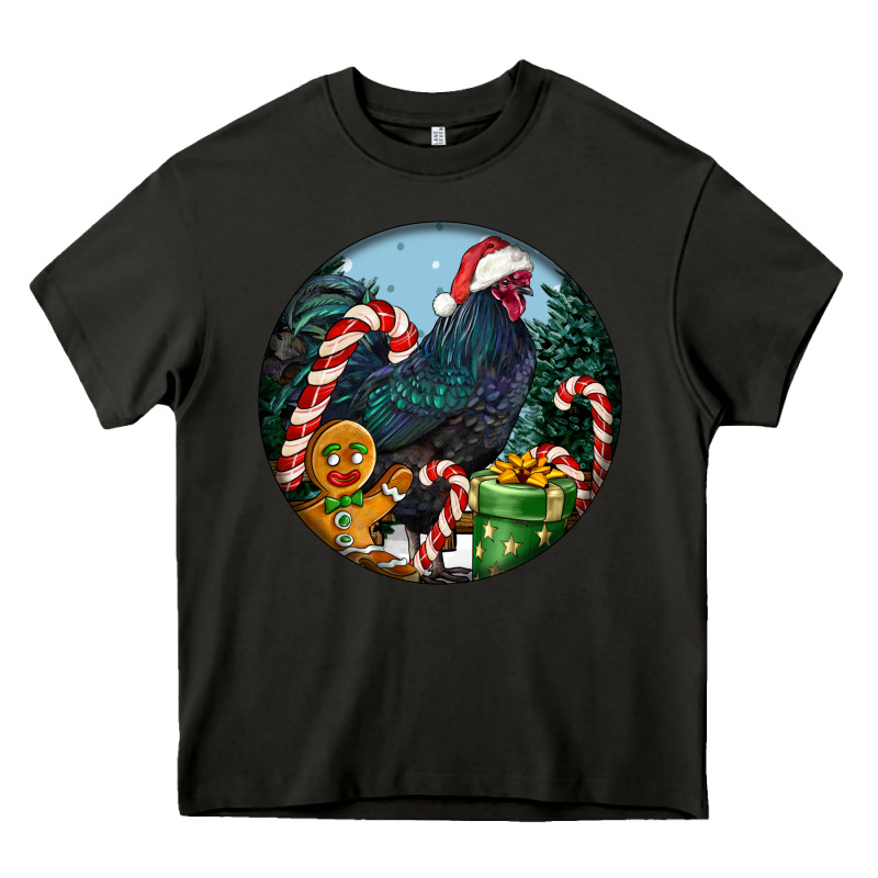 Jersey Giant Rooster Christmas Heavy Core Tee by LillyAllenDesigns | Teevron