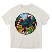 Cream jersey giant rooster christmas Heavy Core Tee - LillyAllenDesigns