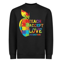 Black Autism Teach Accept Understand Love Heavyweight Sweatshirt - CowhideDigitalArt