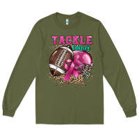 Army Green Tackle Cancer Long Sleeve Tee - HowdyJamesFarm