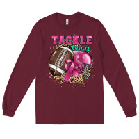 Burgundy Tackle Cancer Long Sleeve Tee - HowdyJamesFarm