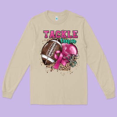 Tackle Cancer Long Sleeve Tee Designed By Howdyjamesfarm