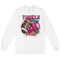 White Tackle Cancer Long Sleeve Tee - HowdyJamesFarm