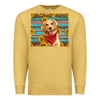 Antique Gold golden retriever with sunflowers Premium Sweatshirt - Artiststas