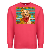 Cardinal golden retriever with sunflowers Premium Sweatshirt - Artiststas