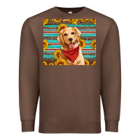 Chestnut golden retriever with sunflowers Premium Sweatshirt - Artiststas