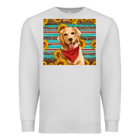 Dove Grey golden retriever with sunflowers Premium Sweatshirt - Artiststas