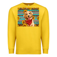 Lemon golden retriever with sunflowers Premium Sweatshirt - Artiststas