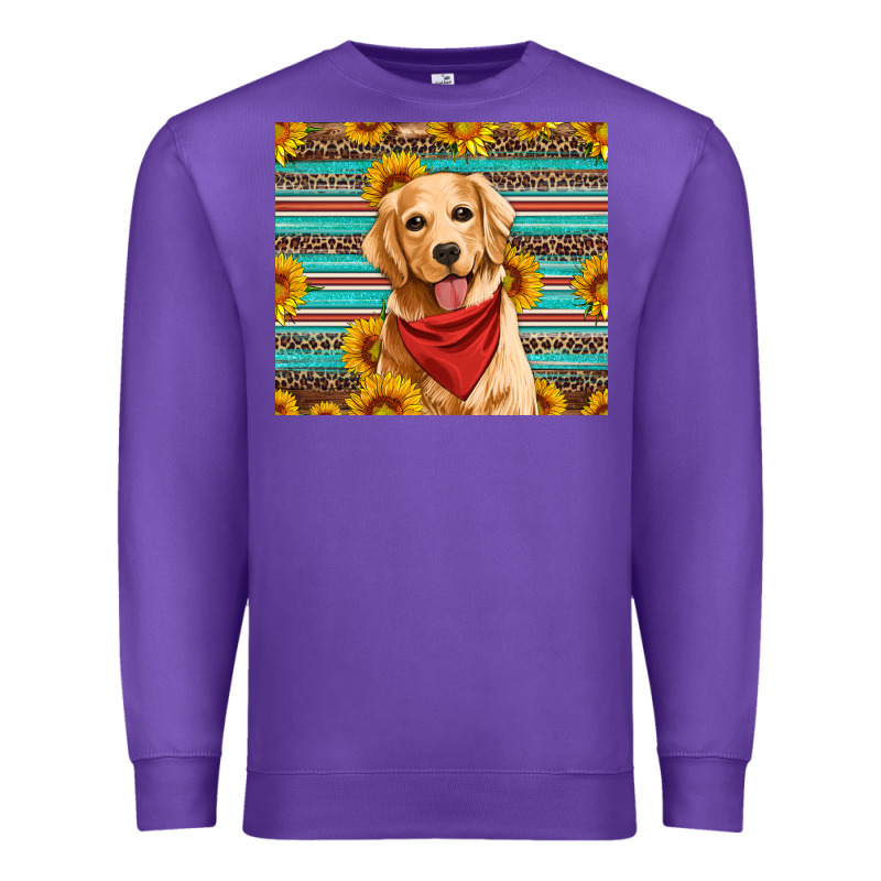Golden Retriever With Sunflowers Premium Sweatshirt by Artiststas | Teevron