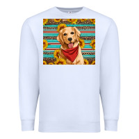 White golden retriever with sunflowers Premium Sweatshirt - Artiststas