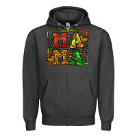 Charcoal Heather juneteenth leopard frame mama Mother's Day Zipper Hoodie - LillyAllenDesigns