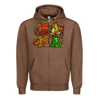 Chestnut juneteenth leopard frame mama Mother's Day Zipper Hoodie - LillyAllenDesigns