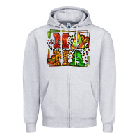 Heather Grey juneteenth leopard frame mama Mother's Day Zipper Hoodie - LillyAllenDesigns