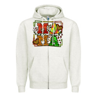 Oatmeal Heather juneteenth leopard frame mama Mother's Day Zipper Hoodie - LillyAllenDesigns