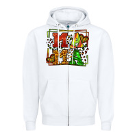 White juneteenth leopard frame mama Mother's Day Zipper Hoodie - LillyAllenDesigns