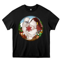 Black silkie chicken christmas Heavy Core Tee - LillyAllenDesigns