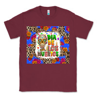 Burgundy Dia de los muertos Classic Tee - RanaPortraitStore