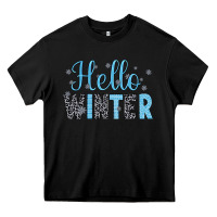 Black hello winter Heavy Core Tee - JahusDesignShop