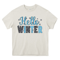 Cream hello winter Heavy Core Tee - JahusDesignShop